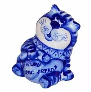 Кот гжель 11см