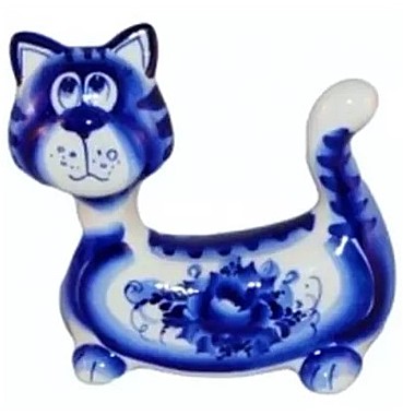 Кот гжель 13см